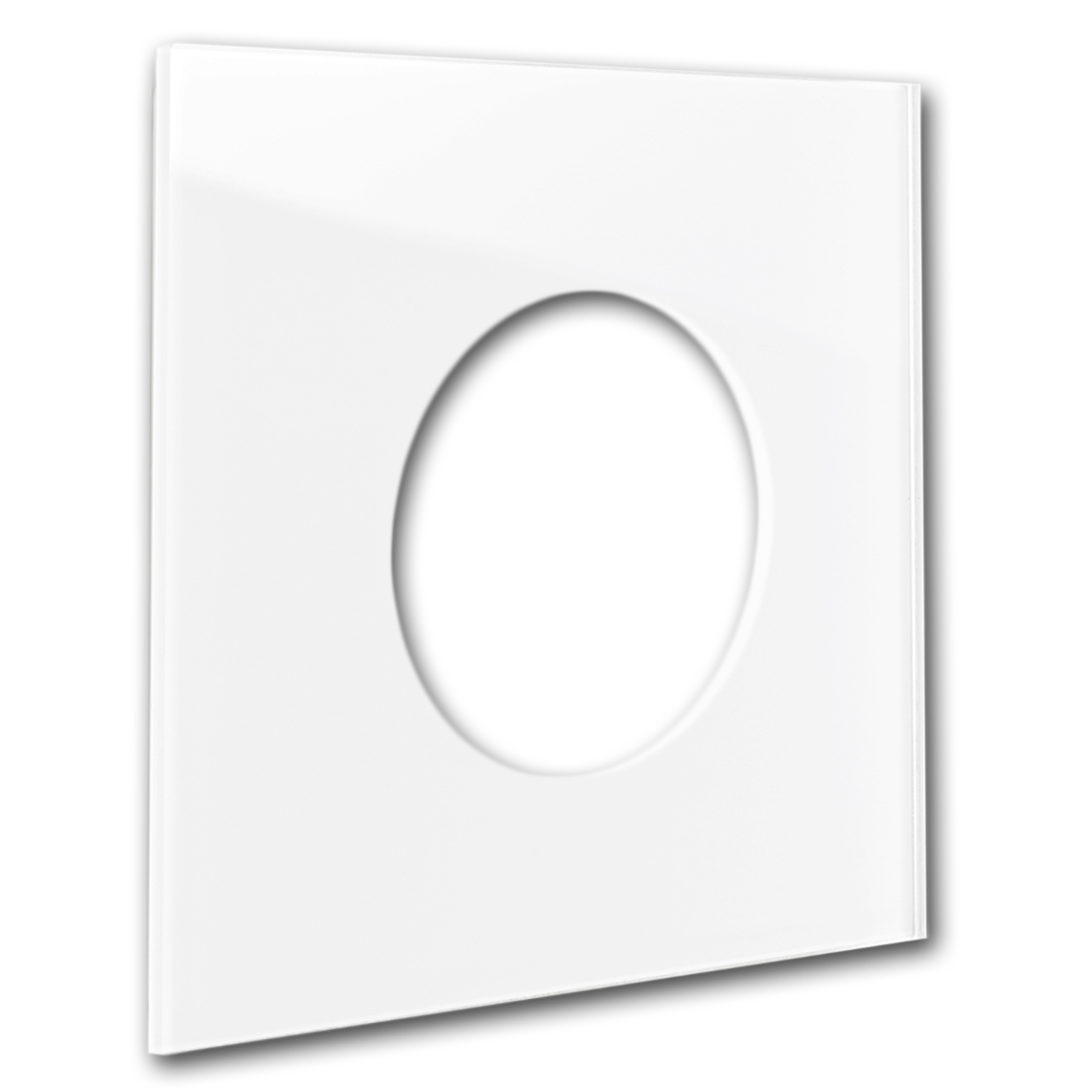 Frame MAXIM with 1 round cutout. White. ROHDE+ROHDE
