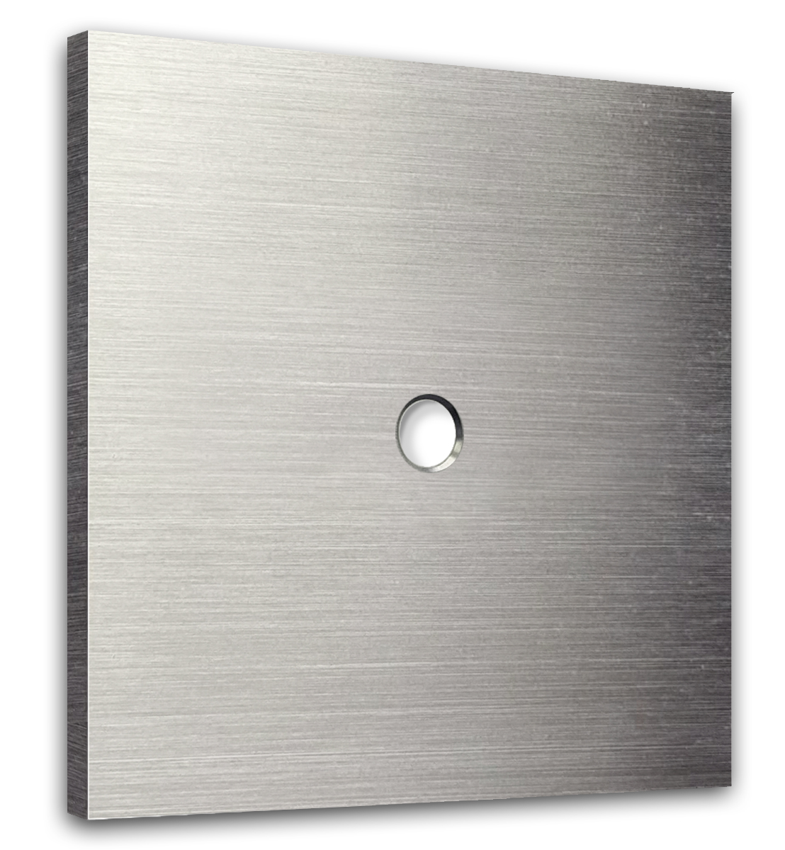 Retro toggle switch plate NINA 1-Gang.  Stainless steel metal. CJC Systems