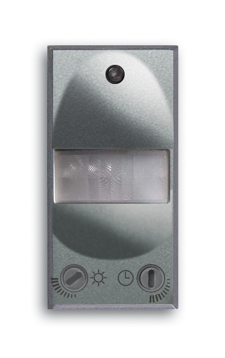 Infrared motion switch. Silver glossy