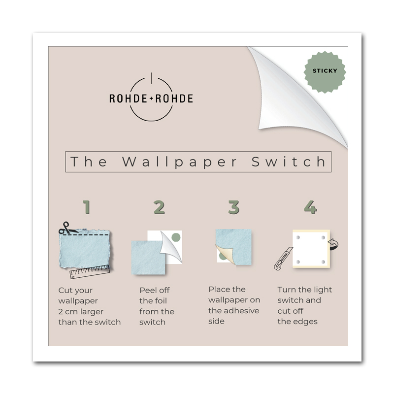 Wallpaper-Switch Tapetenschalter, LED beleuchtet, berührungslos 1-fach