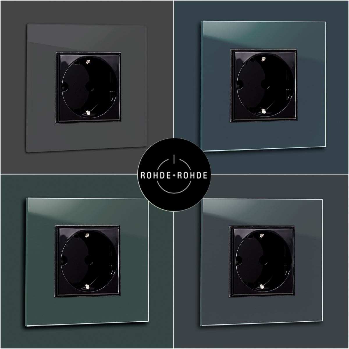 Socket outlet in Little Greene colour of choice. 1 black socket outlet insert. MAXIM