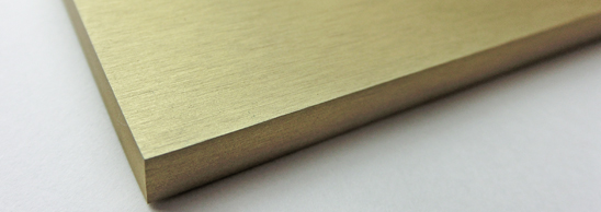 Metal frame VICTOR carre with 1 cutout. Brushed Brass. CJC Systems