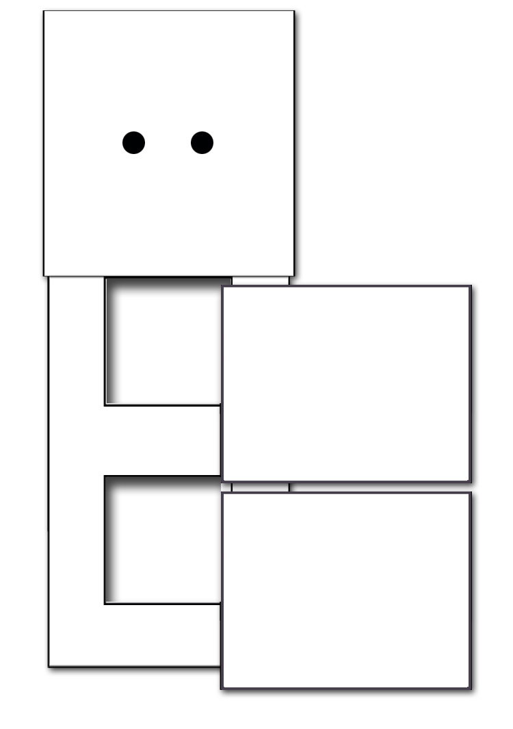 2-fold + 2 cutouts with covers. For 3 wall boxes